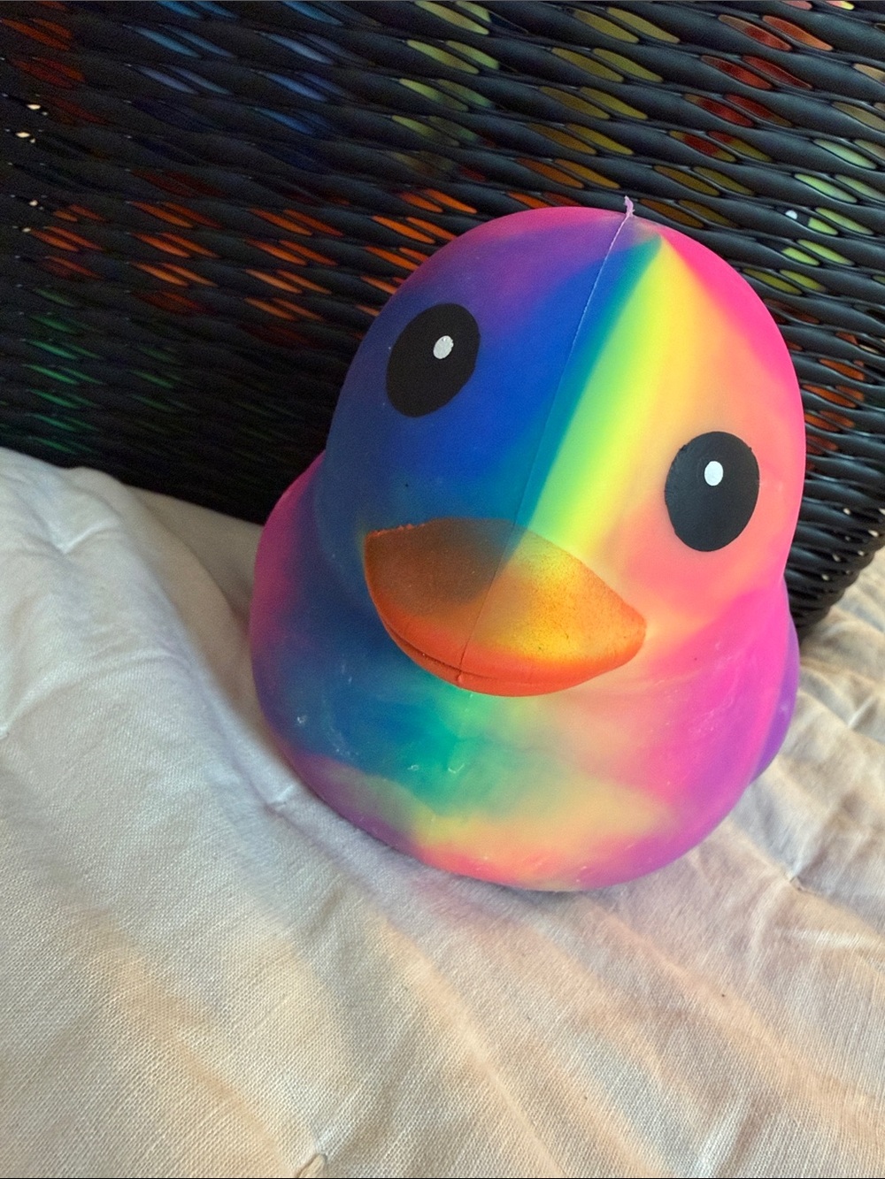 Squeeezy Colorful Tie-Dye Squishy Duck